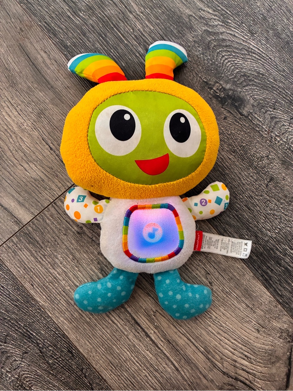 Fisher-Price Rainbow Light-Up Plush Character - Green, Yellow, Blue